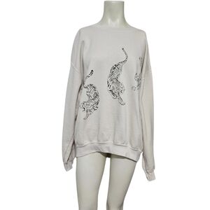 Urban Outfitters Tiger Print Crewneck Sweater